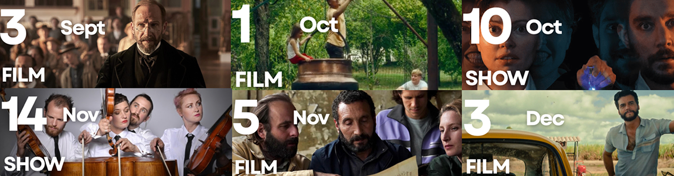 A selection of upcoming Frittenden films and live shows